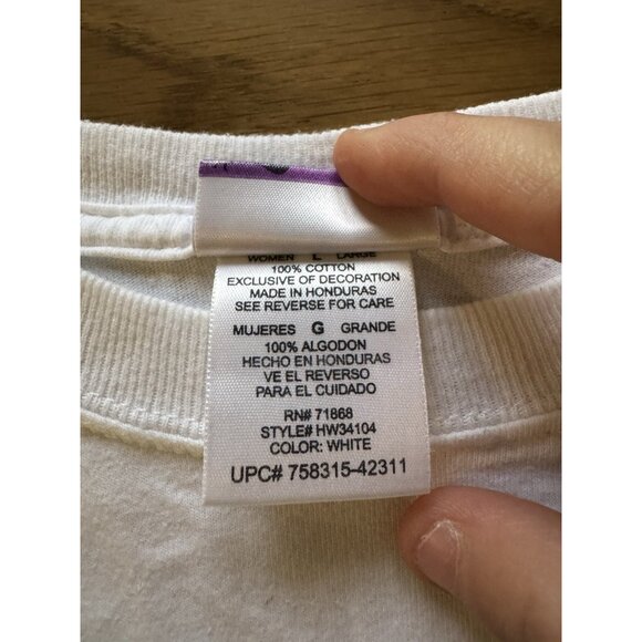 Angel In Disguise Women Cat Halloween T Shirt White Size Large Cotton Kitty - Picture 7 of 9